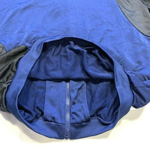 Adidas Full Zip Tracksuit Jacket Three Stripes Logo Golf Athleisure Mock‎ Neck L - Picture 9 of 12